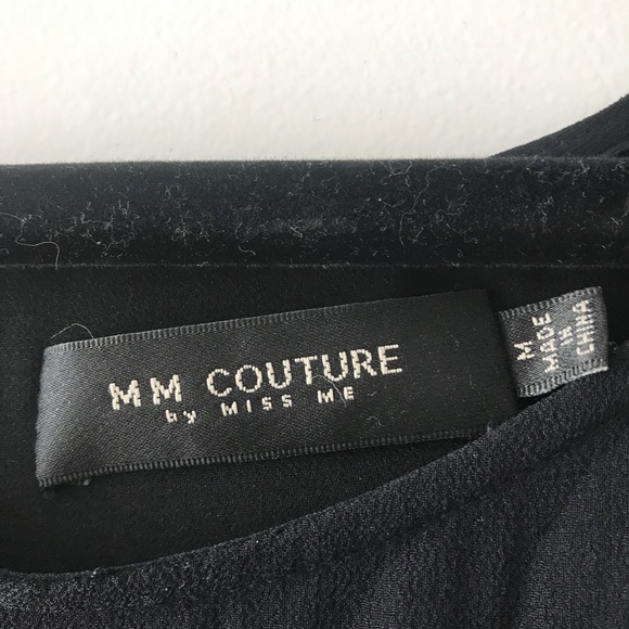 MM Couture by Miss Me Sheer Black Sequin Tank M - Picture 6 of 6